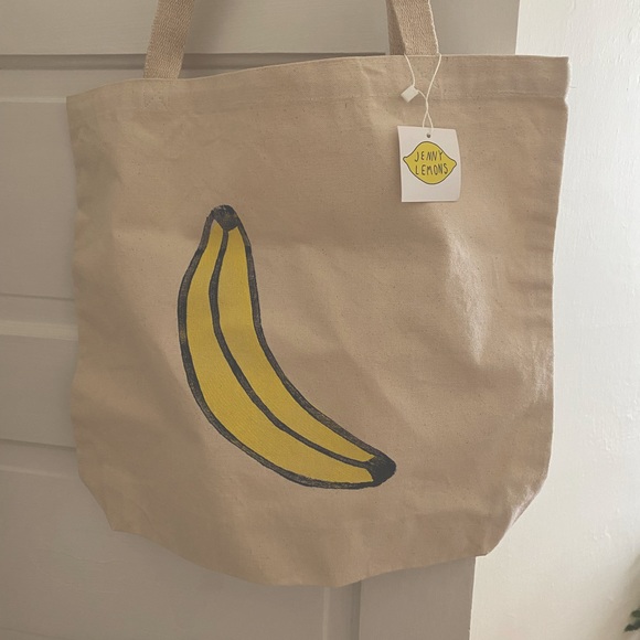Jenny Lemons Banana block printed organic tote - Picture 5 of 5